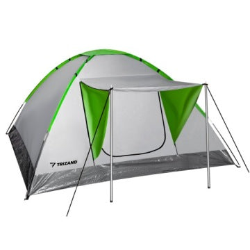 Tienda turística Trizand Montana impermeable para 4 personas con toldo