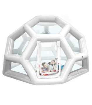Tienda inflable iglú de 4 m para jardín y eventos con bomba incluida