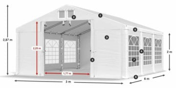 Carpa de jardín e eventos DAS 560 S de 3 x 6 m