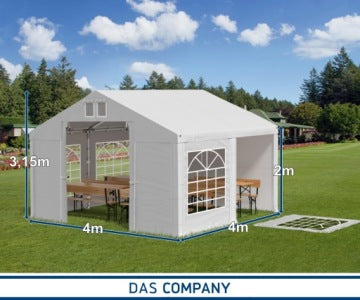 Carpa comercial y de eventos 4 x 4 m para jardín
