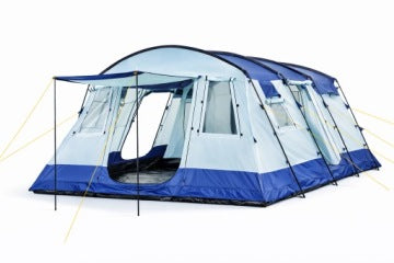 Tienda familiar Nevada XXL de 25 m² para 6–12 personas con cabinas oscuras