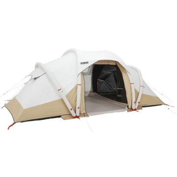 Tienda inflable Quechua Air Seconds 4.2 Fresh&Black para 4 personas con 2 dormitorios